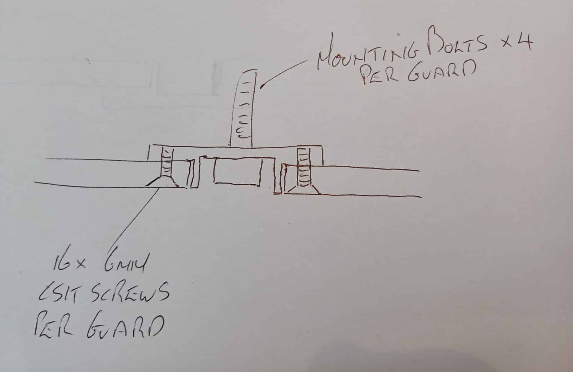 Ford Fiesta R2 Sump Guard Mounting Diagramme