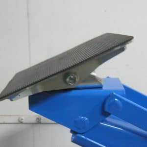 Swivel jack pad from side showing pad and material